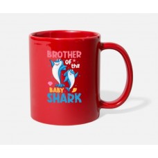 Brother Of The Baby Shark Red Mugs